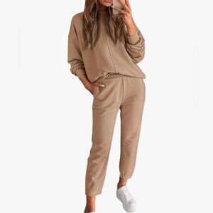 Tan jogger lounge set
